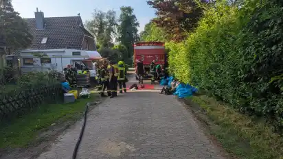 Zeitweise waren bis zu 80 Helfer von DRK, Polizei, THW, der Ritterhuder Feuerwehr sowie des Landkreises im Einsatz.