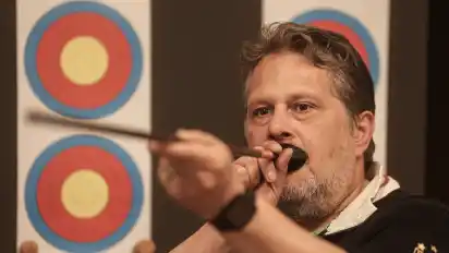 Marco Tutzek ist bei der Borgfelder Schützengilde für den Bereich Blasrohrschießen zuständig.