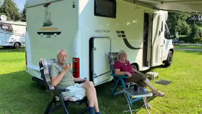 Michael und Christel Frische aus Steden finden den Stellplatz für Wohnmobile in Grasberg optimal.