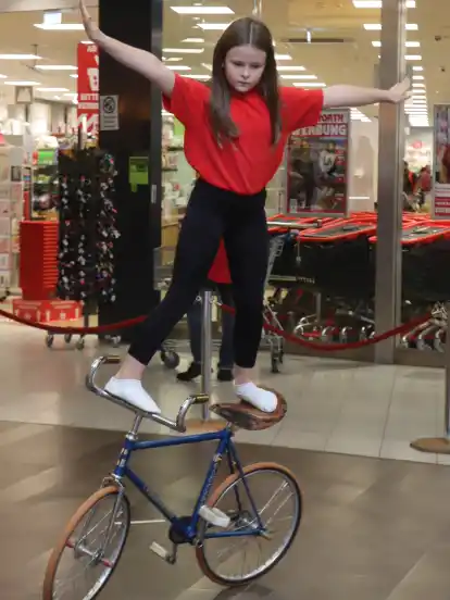 Voll konzentriert bei der Sache: Amy (10) vom RV Sport Arbergen.