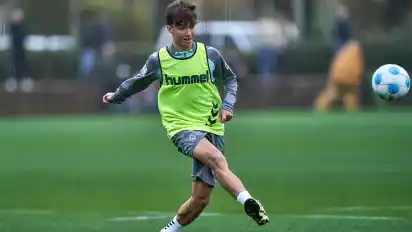 Patrice Covic im Schusstraining: Werders U19 ist bereits sicher für die neue Liga A qualifiziert.