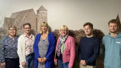 Sie stehen Unternehmensgründern zur Seite (von links): Susanne Specht, Gesa Weiss, Anita Hartwig, Daniela Westerhoff, Christian Knopp und Jarno Dodenhoff.