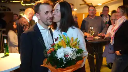 Bundestagswahl CDU Bastian Ernst mit Frau Maren.
