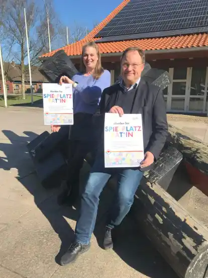Sehen Spielplätze nicht nur als Ort für Kinder, sondern auch als zentrale Treffpunkte für die Nachbarschaft: Jennifer Hormann und Stephan Korte.