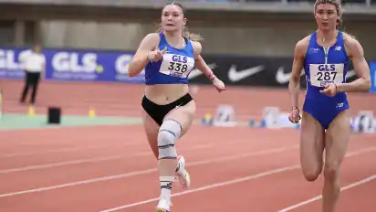 Milana Litau (links) qualifizierte sich direkt bei ihrem ersten Freiluftwettkampf der Saison für die Deutschen Jugendmeisterschaften.