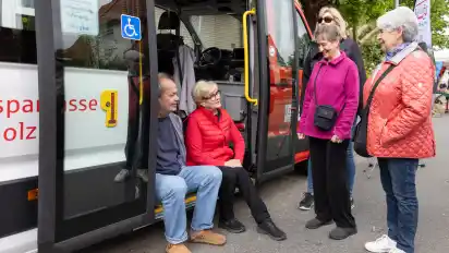 Ganz im Sinne des Themas Mobilität informierten auch die Vertreter des Weyher Bürgerbusses interessierte Besucher.