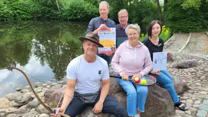 Freuen sich auf die 50. Weyher Ferienkiste (von links): Alexander Rogmann, Jugendpfleger Carsten Platt, Gründungsmitglied Günter Lehmkuhl, Claudia Langer und Bianca Schmidt.