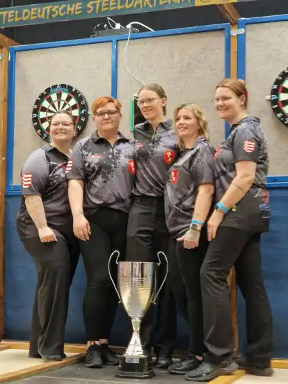 Lena Zollikofer (v.l.), Manuela Bruhn, Josephine Koep, Leonie Kammann und Lisa Zollikofer siegten beim DDV-Länderpokal.