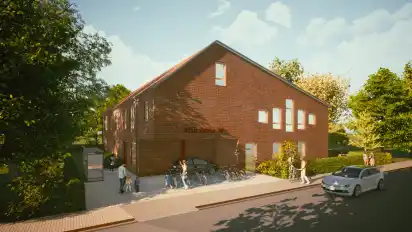 Die neue Kita an der Fresenbergstraße als Entwurf: Sie soll auf vier Gruppen kommen.