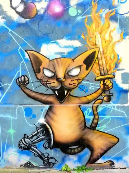 Die Kiefernstraße in Düsseldorf ist eine kreative Oase mit beeindruckenden Graffiti-Kunstwerken. (Symbolbild) 