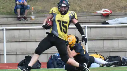 Hartes Stück Arbeit: Christian Heinke sicherte sich mit den Ritterhude Badgers einen 20:7-Erfolg in Oldenburg