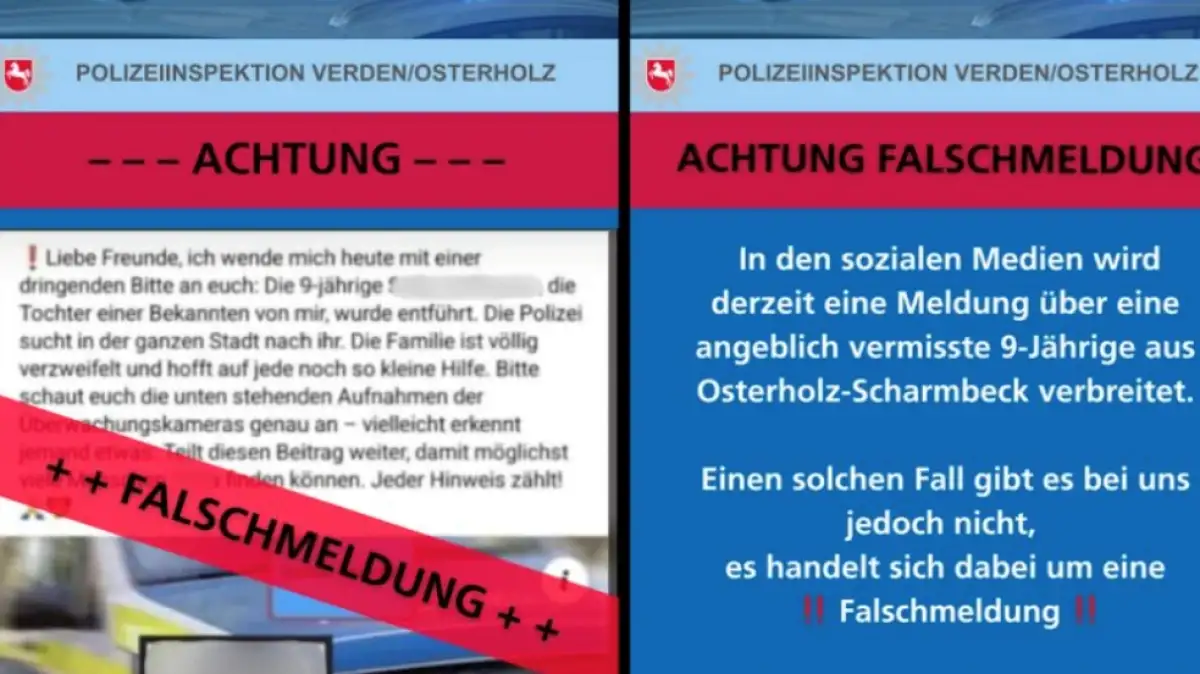 Police deny alleged child abduction in Osterholz-Scharmbeck