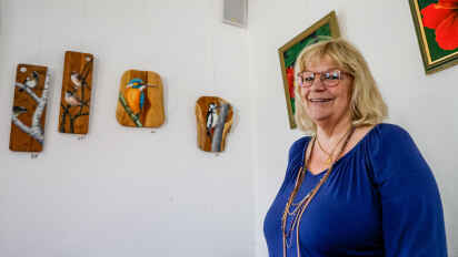 Bärbel Drewes’ Ausstellung in Otersen: Kunst im Aller Café