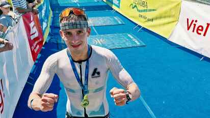 Titel verteidigt: Niklas Garms hat erneut den Olympic Triathlon gewonnen.
